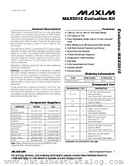 MAX5015EVKIT datasheet pdf MAXIM - Dallas Semiconductor