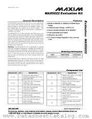 MAX5022EVKIT datasheet pdf MAXIM - Dallas Semiconductor