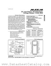 MAX503 datasheet pdf MAXIM - Dallas Semiconductor