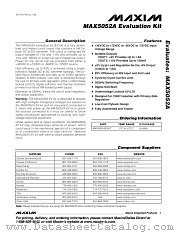MAX5052AEVKIT datasheet pdf MAXIM - Dallas Semiconductor