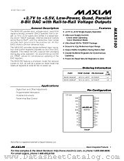 MAX5100 datasheet pdf MAXIM - Dallas Semiconductor
