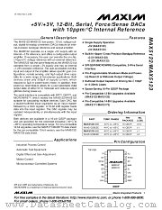 MAX5122 datasheet pdf MAXIM - Dallas Semiconductor