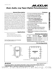 MAX5411 datasheet pdf MAXIM - Dallas Semiconductor