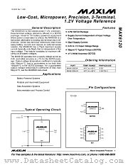 MAX6120 datasheet pdf MAXIM - Dallas Semiconductor