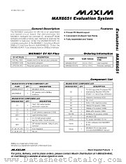 MAX6651EVSYS datasheet pdf MAXIM - Dallas Semiconductor