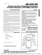 MAX6660 datasheet pdf MAXIM - Dallas Semiconductor