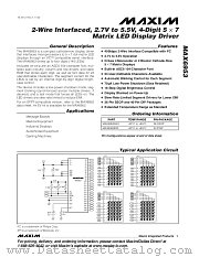 MAX6953 datasheet pdf MAXIM - Dallas Semiconductor