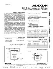 MAX7407 datasheet pdf MAXIM - Dallas Semiconductor