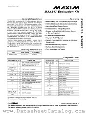 MAX847EVKIT datasheet pdf MAXIM - Dallas Semiconductor