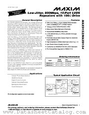 MAX9153 datasheet pdf MAXIM - Dallas Semiconductor