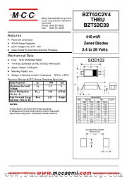 BZT52C7V5 datasheet pdf Micro Commercial Components