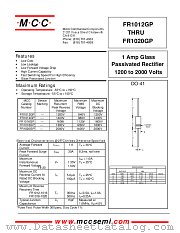 FR1016GP datasheet pdf Micro Commercial Components