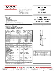 FR101GP datasheet pdf Micro Commercial Components