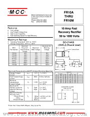FR10G datasheet pdf Micro Commercial Components