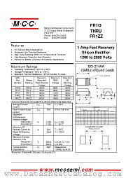 FR1ZZ datasheet pdf Micro Commercial Components