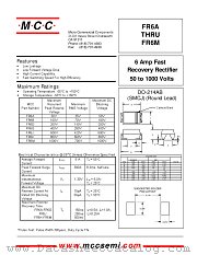 FR6M datasheet pdf Micro Commercial Components