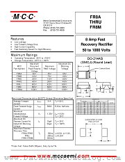 FR8B datasheet pdf Micro Commercial Components