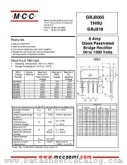 GBJ801 datasheet pdf Micro Commercial Components