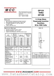 GP15A datasheet pdf Micro Commercial Components