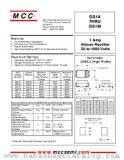 GS1M datasheet pdf Micro Commercial Components
