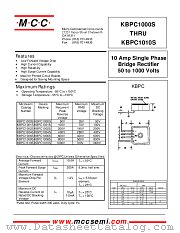 KBPC1000S datasheet pdf Micro Commercial Components