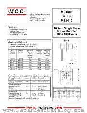 MB108 datasheet pdf Micro Commercial Components