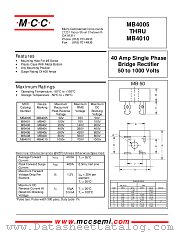 MB4010 datasheet pdf Micro Commercial Components