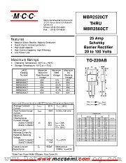 MBR2540CT datasheet pdf Micro Commercial Components