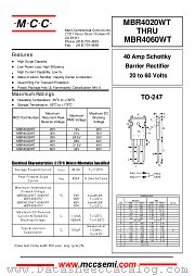 MBR4030WT datasheet pdf Micro Commercial Components