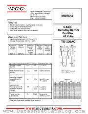 MBR545 datasheet pdf Micro Commercial Components
