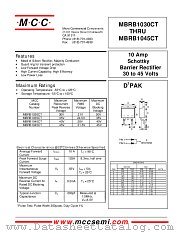 MBRB1035CT datasheet pdf Micro Commercial Components