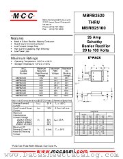 MBRB2520 datasheet pdf Micro Commercial Components