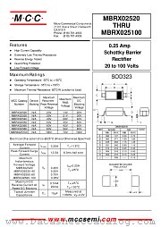 MBRX02580 datasheet pdf Micro Commercial Components
