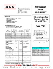 MUR10040CT datasheet pdf Micro Commercial Components