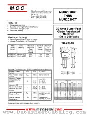 MUR2010CT datasheet pdf Micro Commercial Components