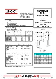 MUR3060 datasheet pdf Micro Commercial Components