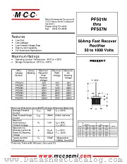 PF501N datasheet pdf Micro Commercial Components