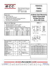 RBM05S datasheet pdf Micro Commercial Components