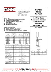 RGP30A datasheet pdf Micro Commercial Components