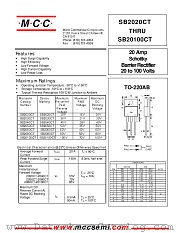 SB2030CT datasheet pdf Micro Commercial Components