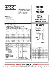 SBL1040 datasheet pdf Micro Commercial Components