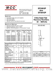 SF500GP datasheet pdf Micro Commercial Components