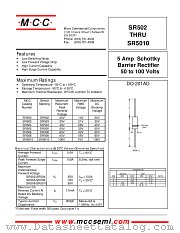 SR505 datasheet pdf Micro Commercial Components