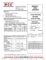 UPS5817 datasheet pdf Micro Commercial Components