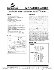 MCP41100 datasheet pdf Microchip