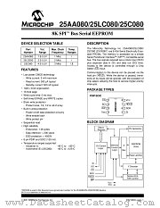 25C080 datasheet pdf Microchip