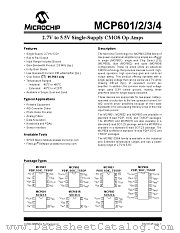 MCP601 datasheet pdf Microchip