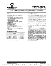 TC7109 datasheet pdf Microchip