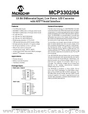 MCP3304 datasheet pdf Microchip