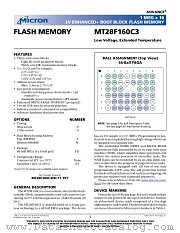 MT28F160C3 datasheet pdf Micron Technology